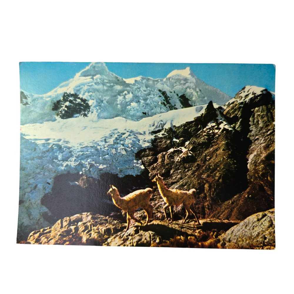 1974 Vintage Peru Postcard Nevado Santa Rosa Cordillera Raura Swiss-Foto C-1263